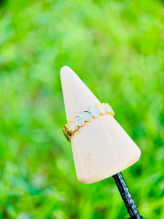 Sortija de corazones Blancos