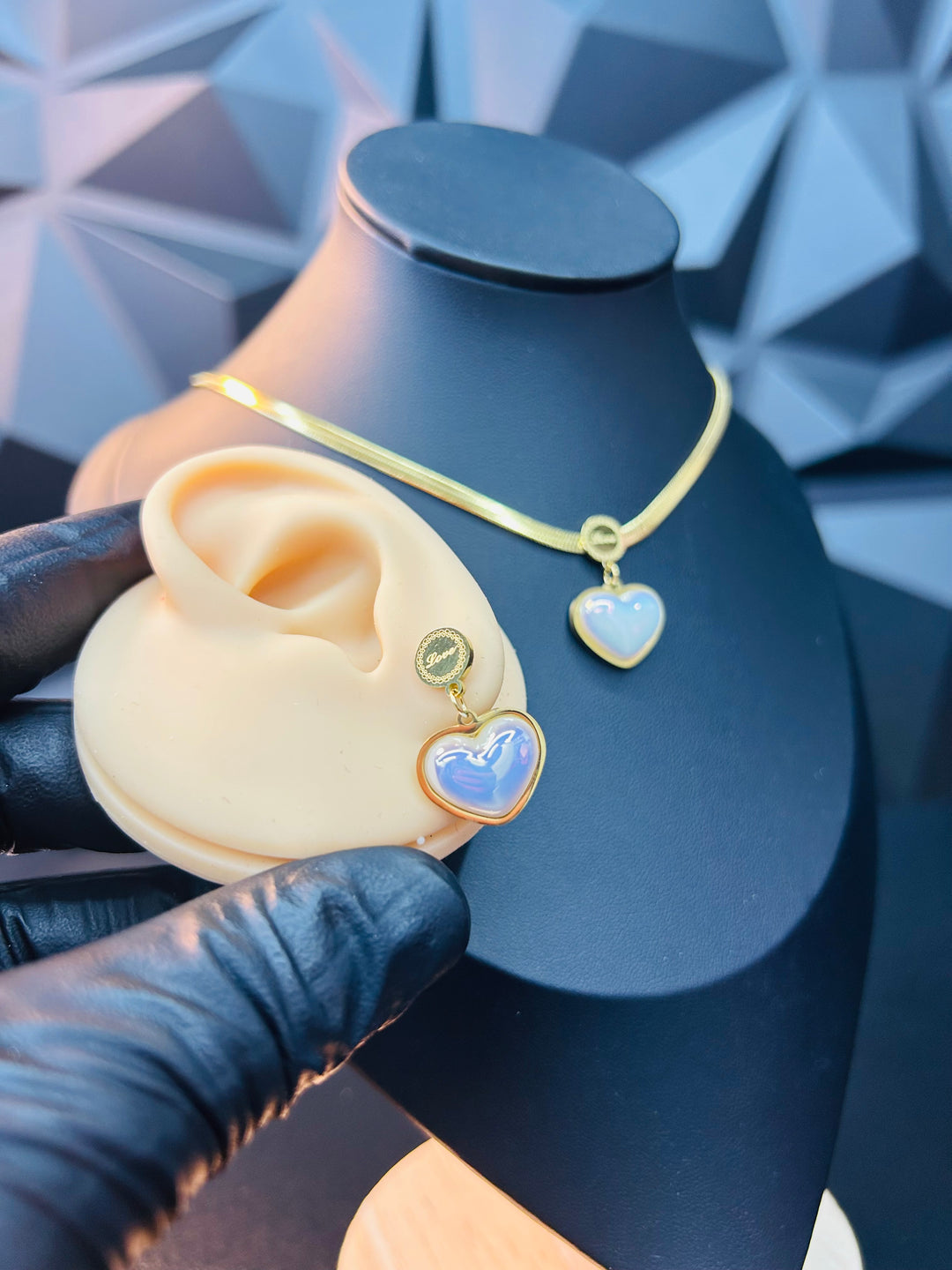 Set de Gargantilla de Corazon