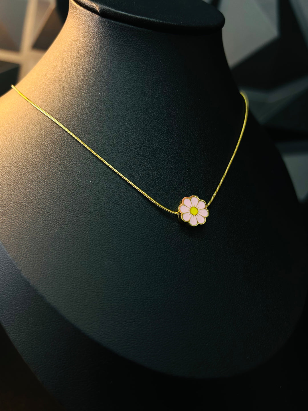 Collar de Flor Rosa