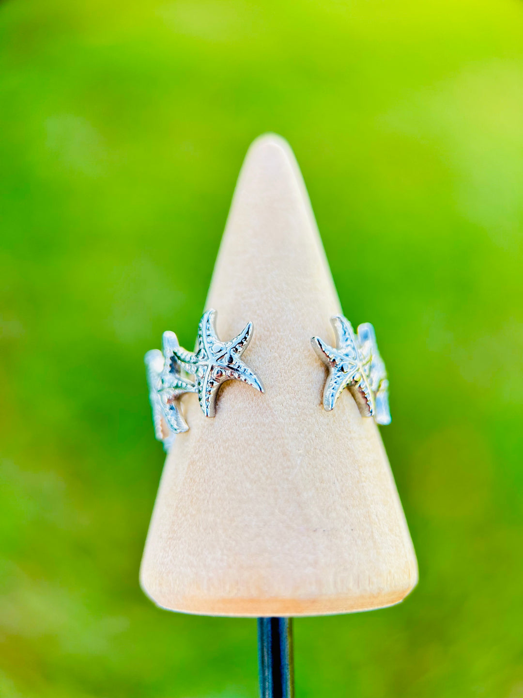 Sortija de estrella de mar plata