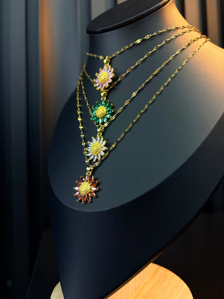 Collar de Girasol Blanco