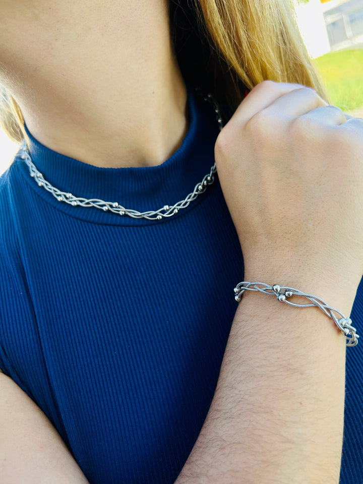 Pulsera Triple Plata