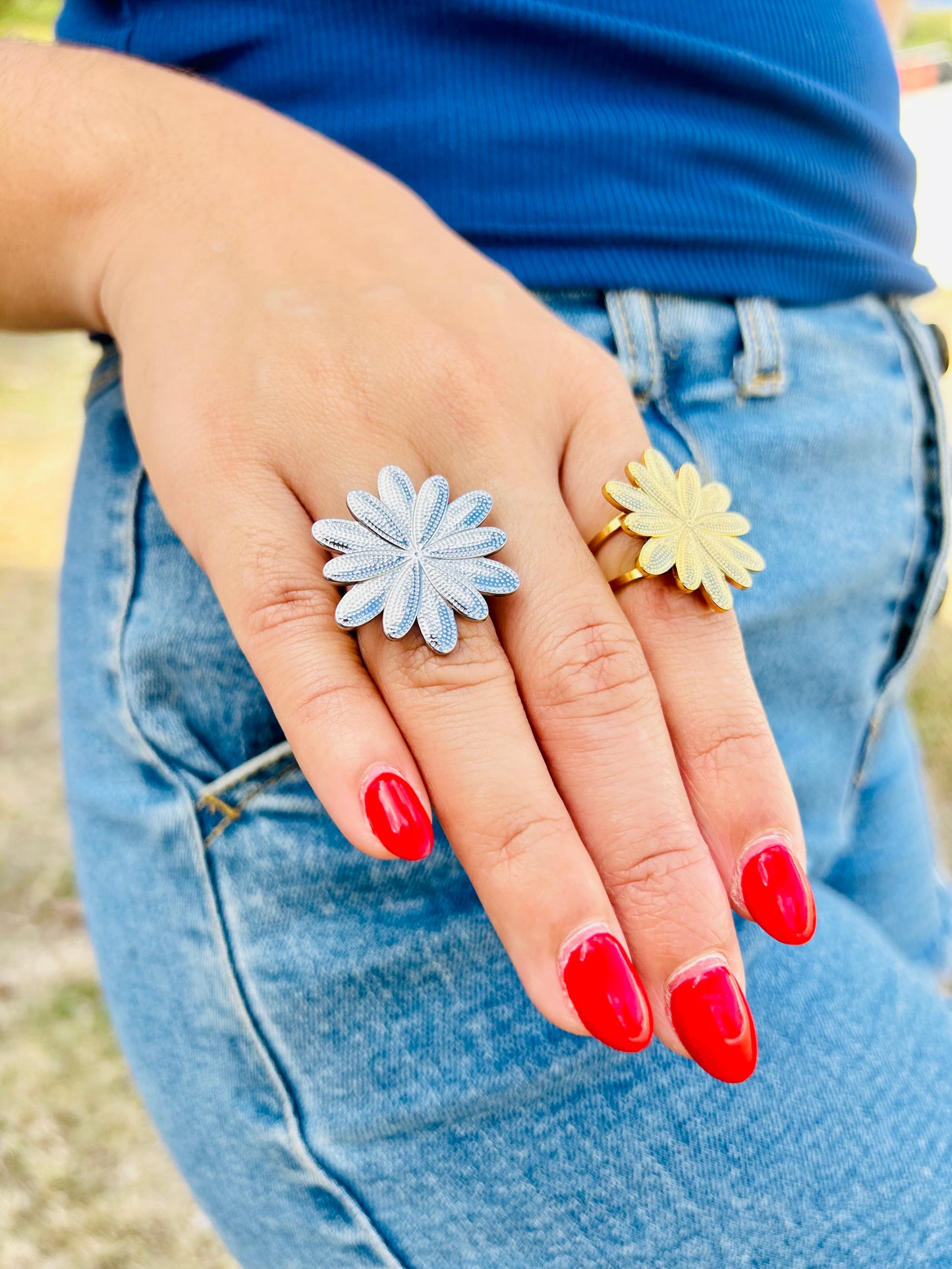 Sortija de Flor Plata