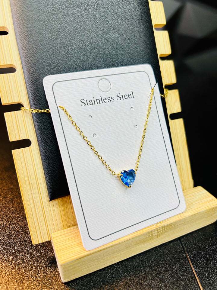 Collar de Corazon Azul