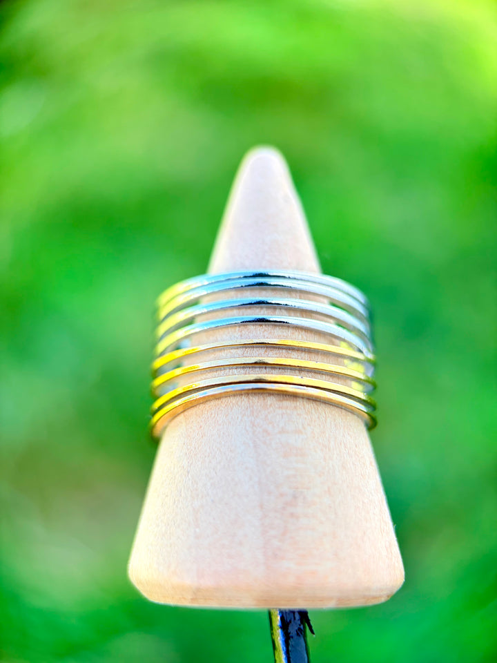 Sortija Ajustable Doble Tono