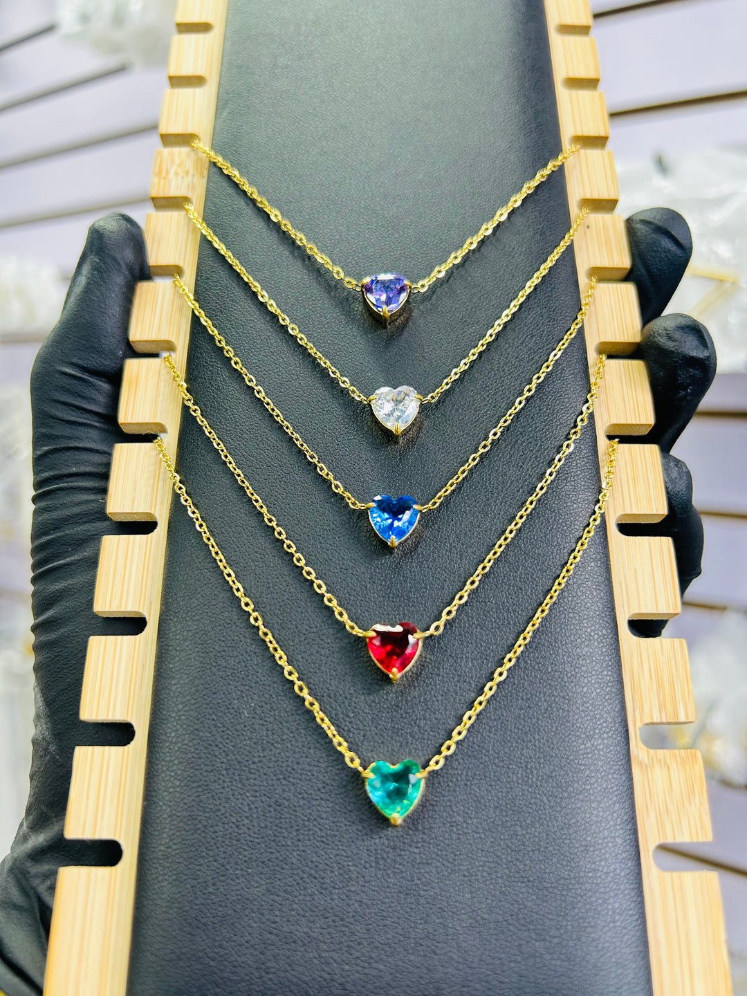 Collar de Corazon Violeta