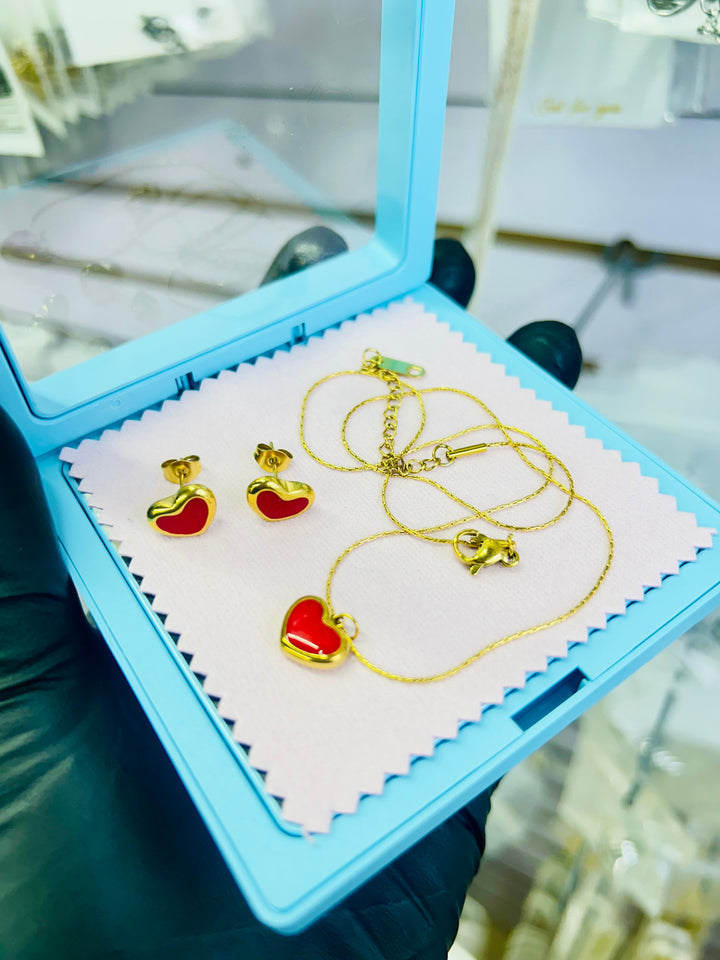 Set de Corazon Rojo