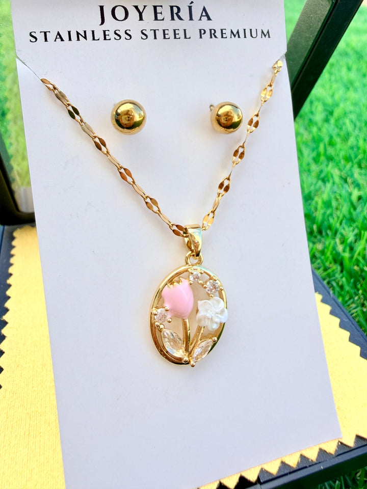 Set de Flor Rosa