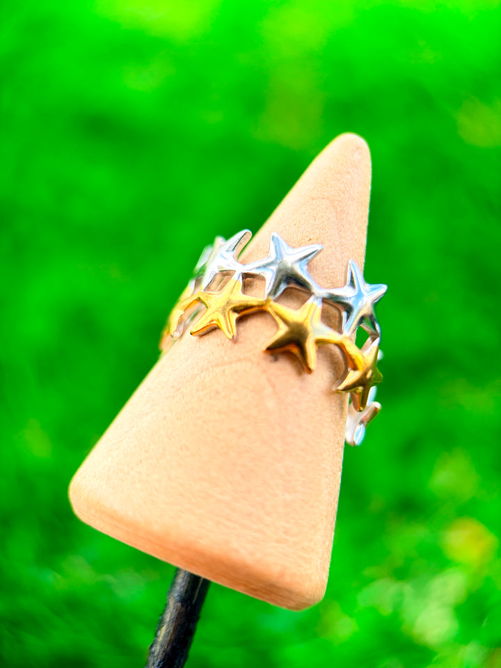 Sortija de Estrellas Doble