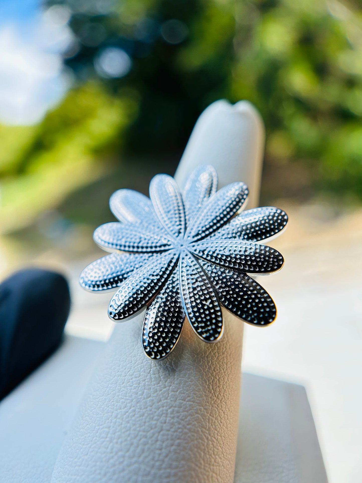 Sortija de Flor Plata