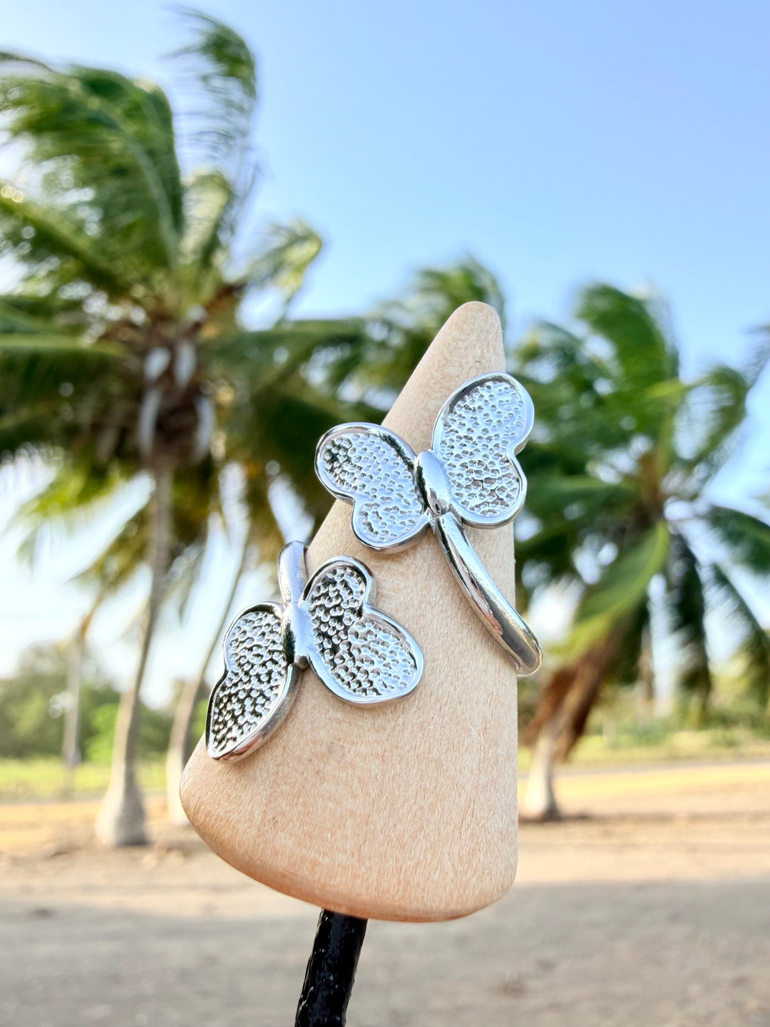 Sortija de Mariposas Plata