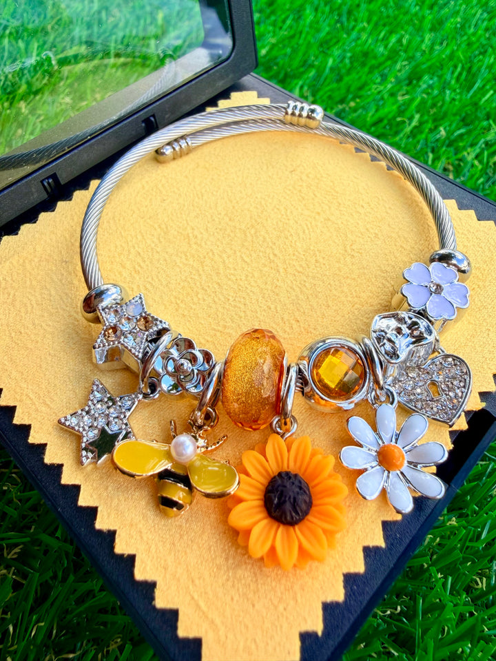 Pulsera de Charms de Flores