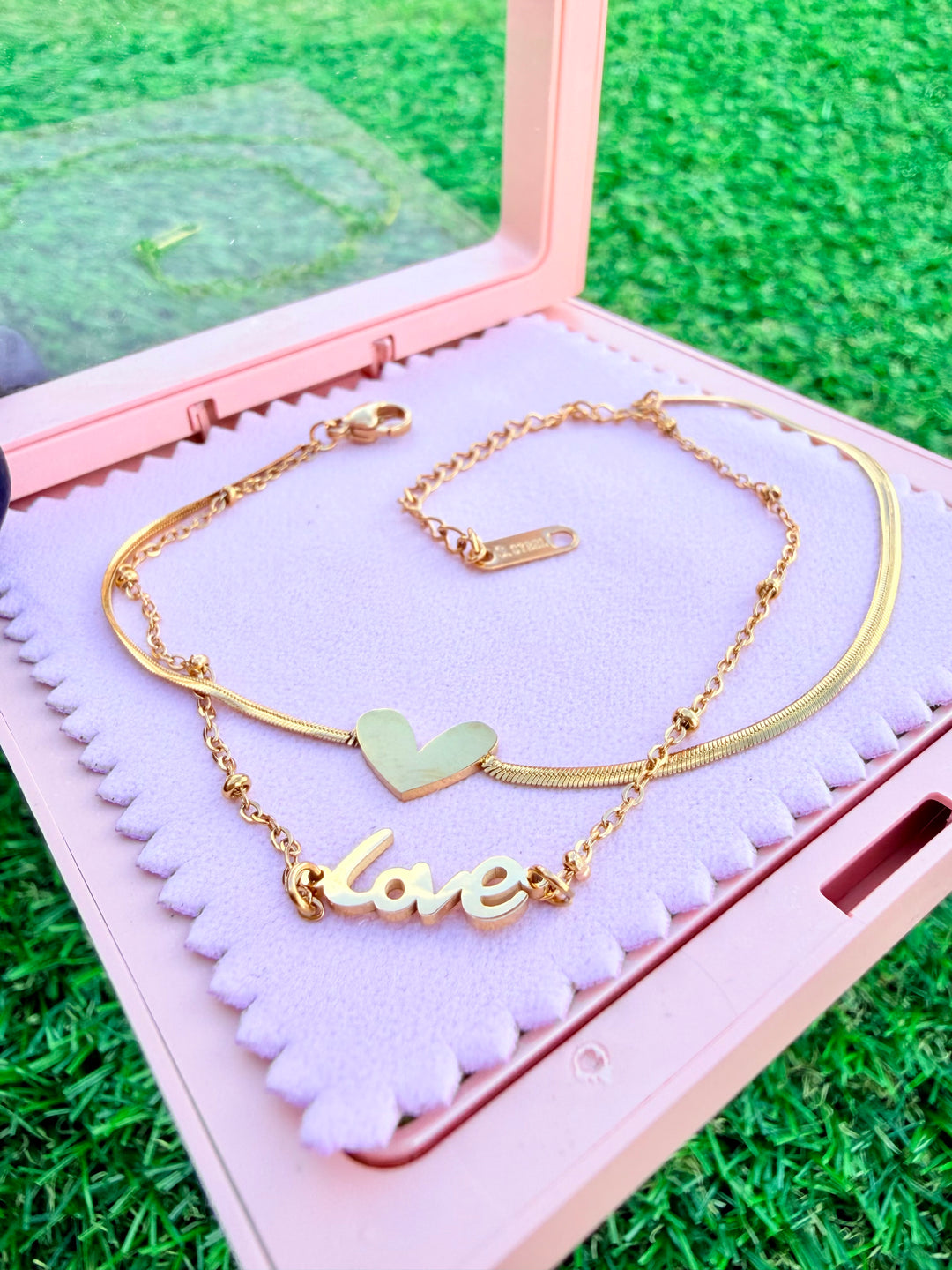 Pulsera/Tobillera Doble Love