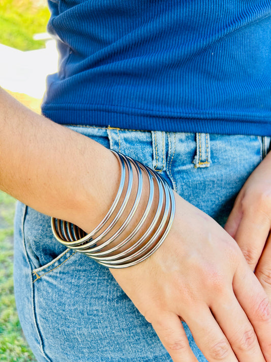 Pulseras Bangles Plata