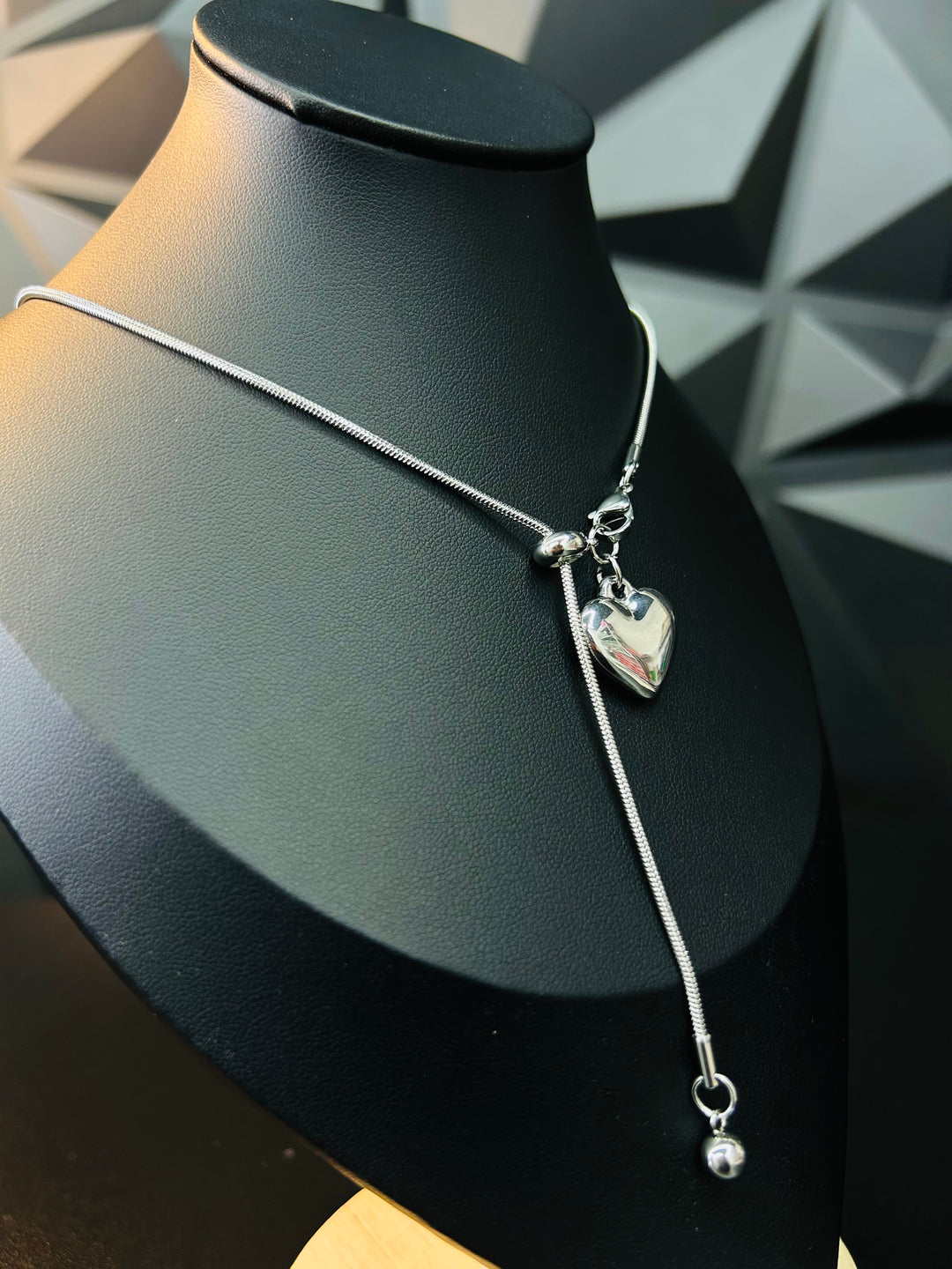 Collar ajustable de corazon