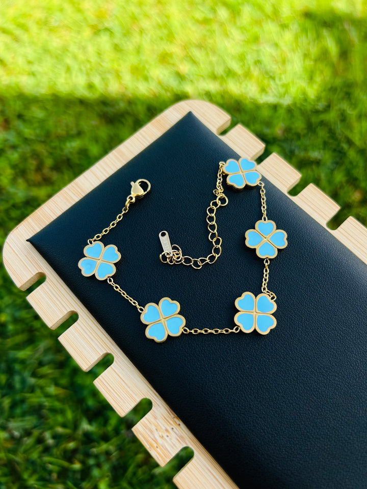 Pulsera de Corazones Azul