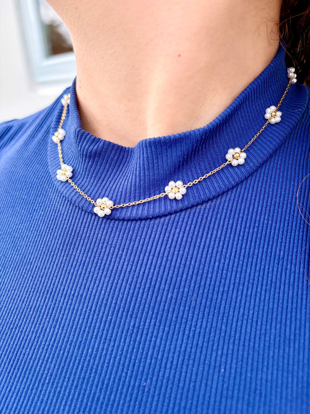 Collar de Flores Blanco