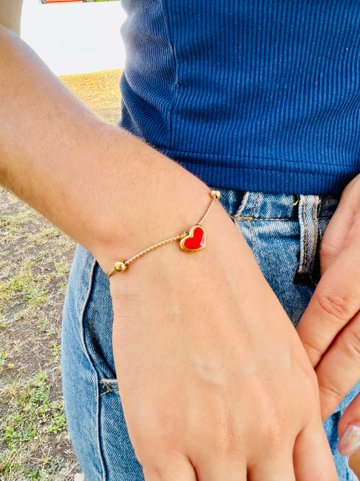 Pulsera de Corazon Rojo