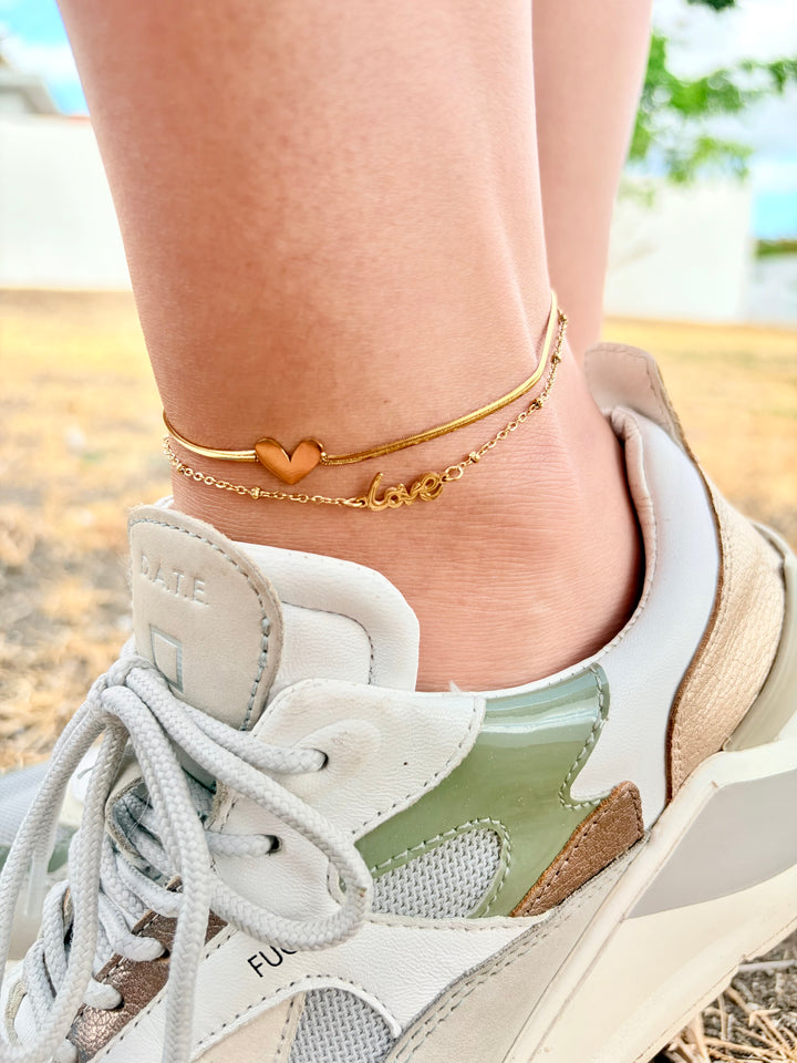 Pulsera/Tobillera Doble Love
