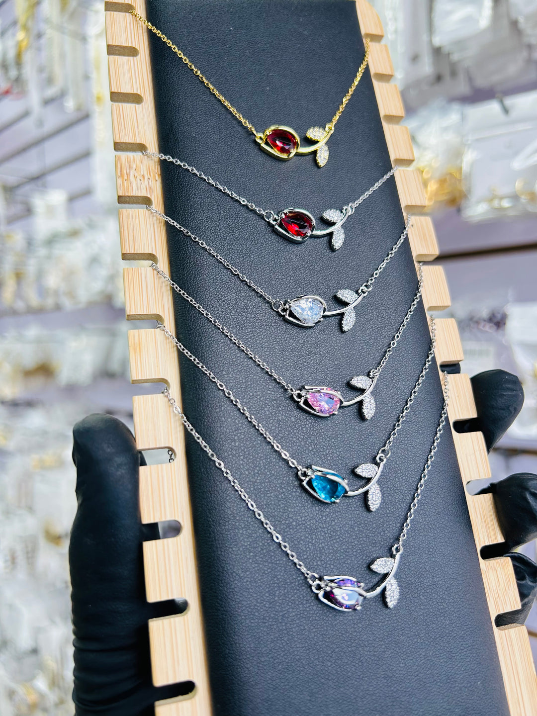 Collar Tulipan Azul