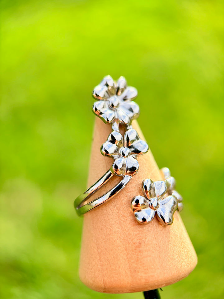Sortija de Flores Plata