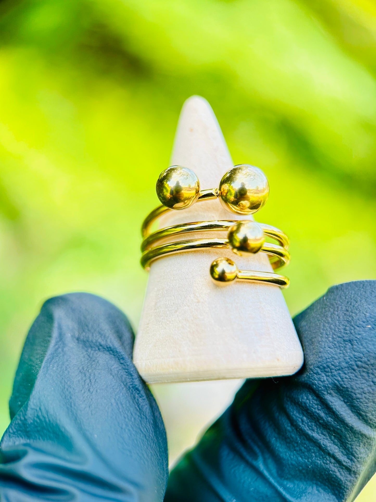 Sortija de Bolitas Oro