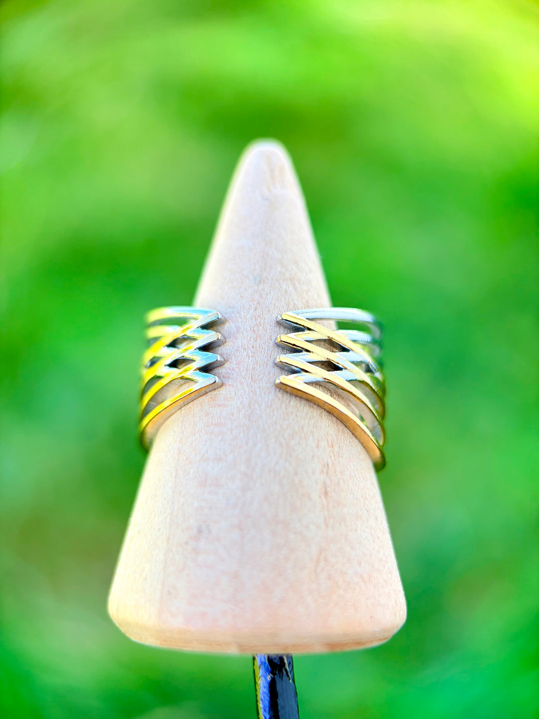 Sortija Ajustable Doble Tono