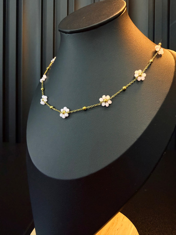 Collar de Flores Rosa