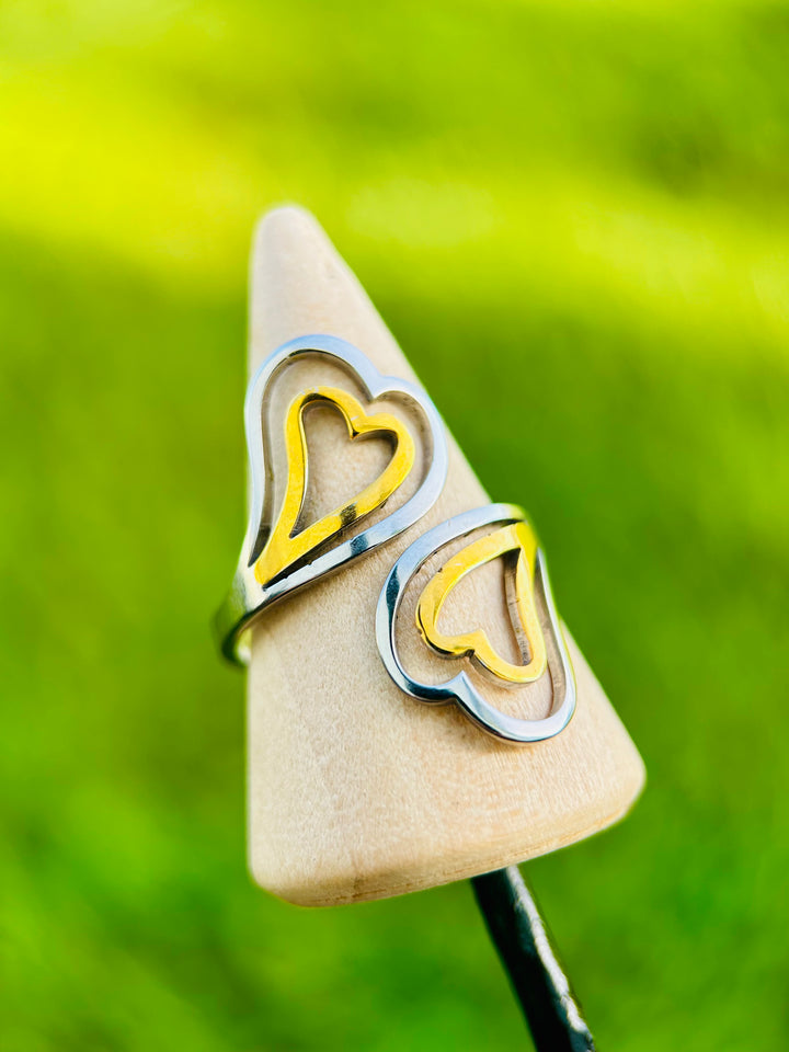 Sortija de Corazon DobleTono