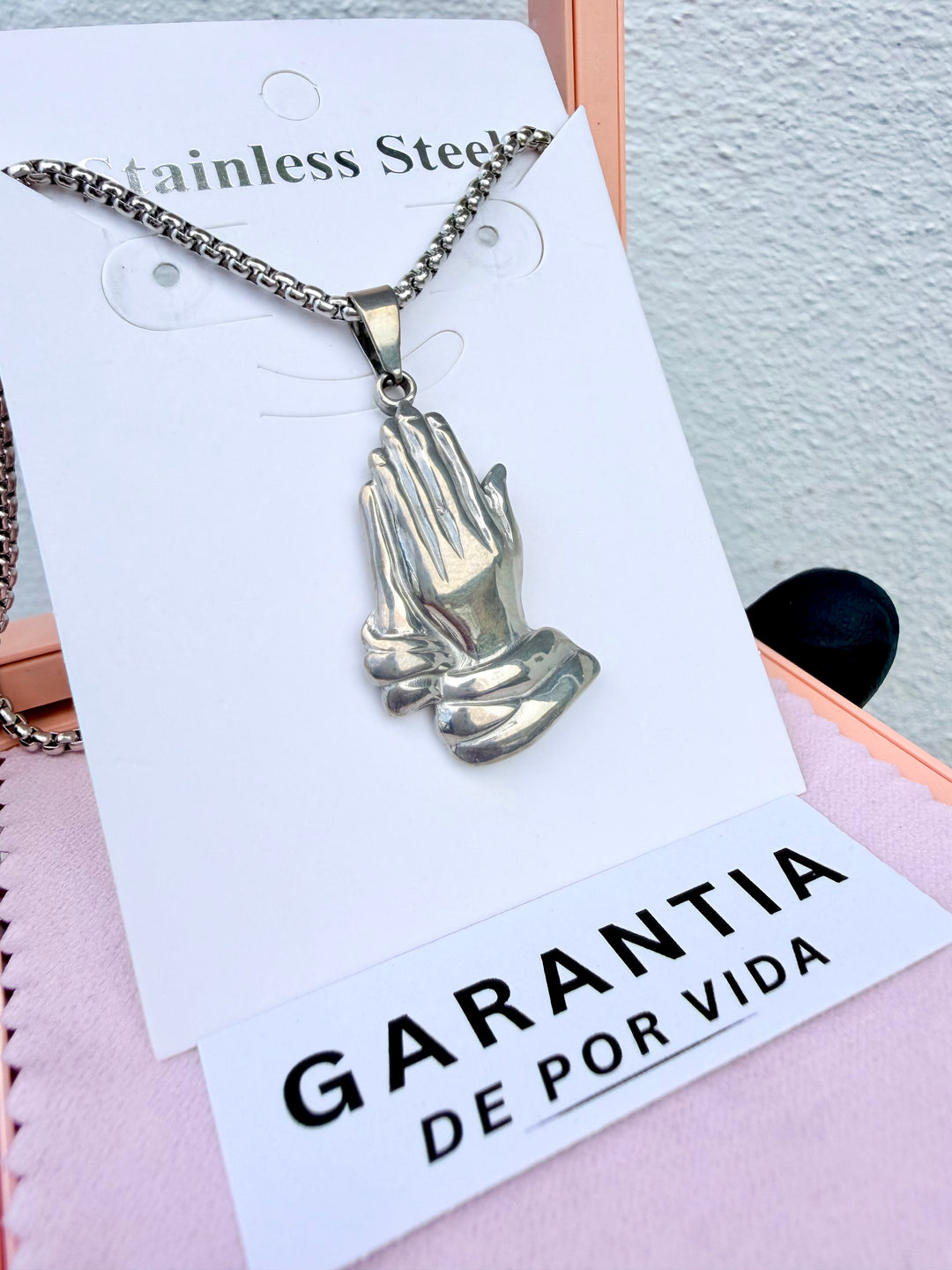 Set con Dije de Manos Plata