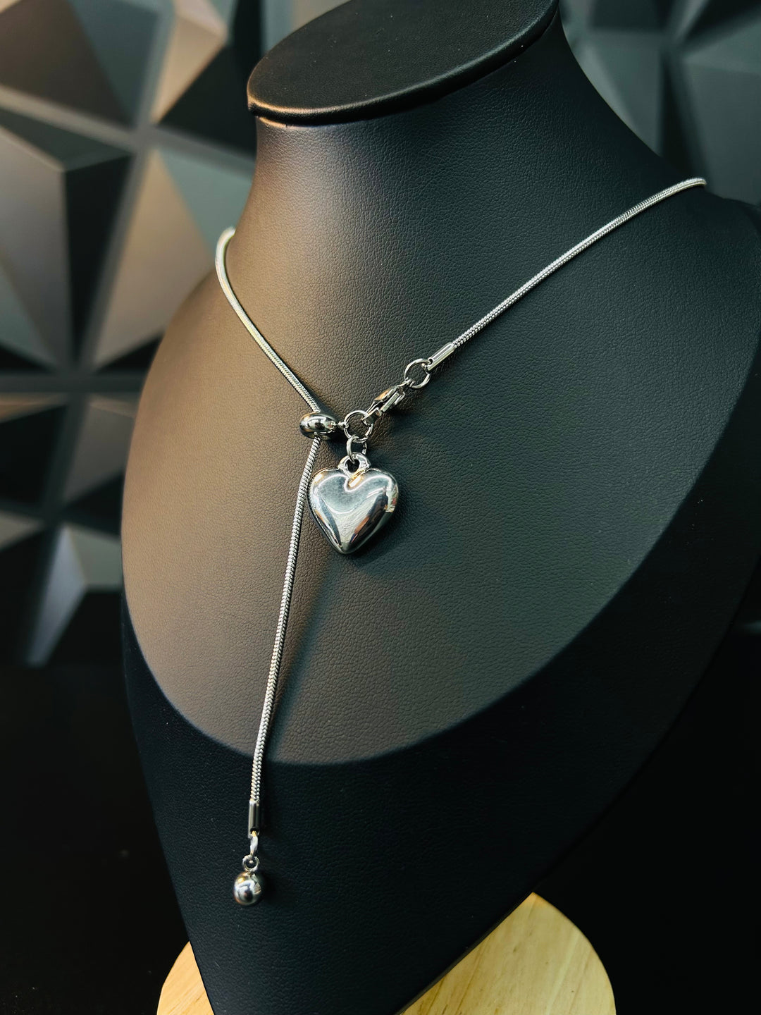 Collar ajustable de corazon