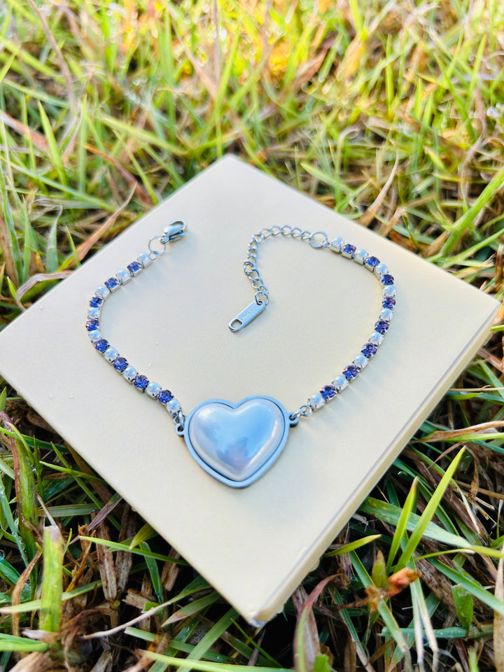 Pulsera de corazon en perla