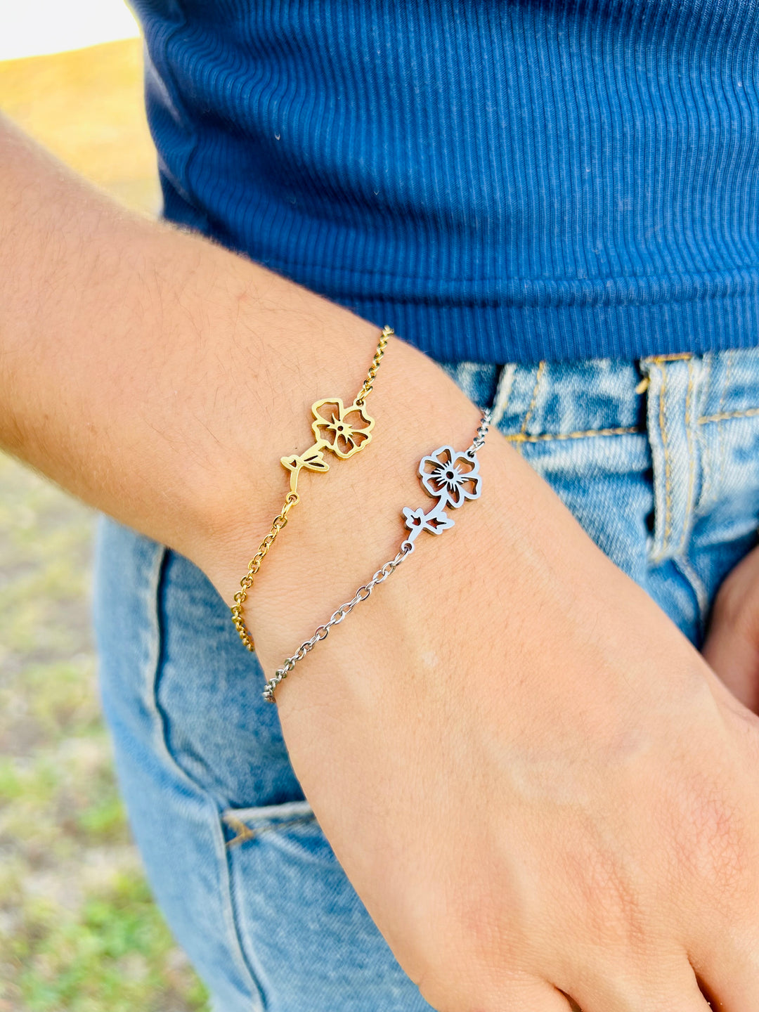 Pulsera/Tobillera de Flor 4