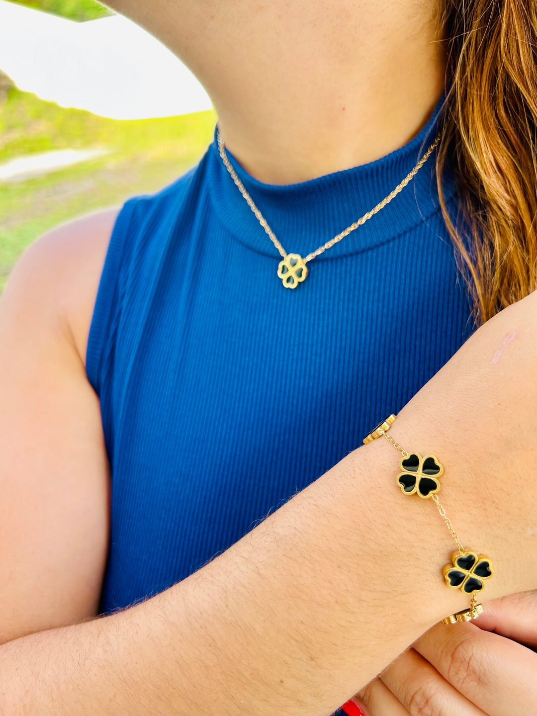Collar de corazones Negro