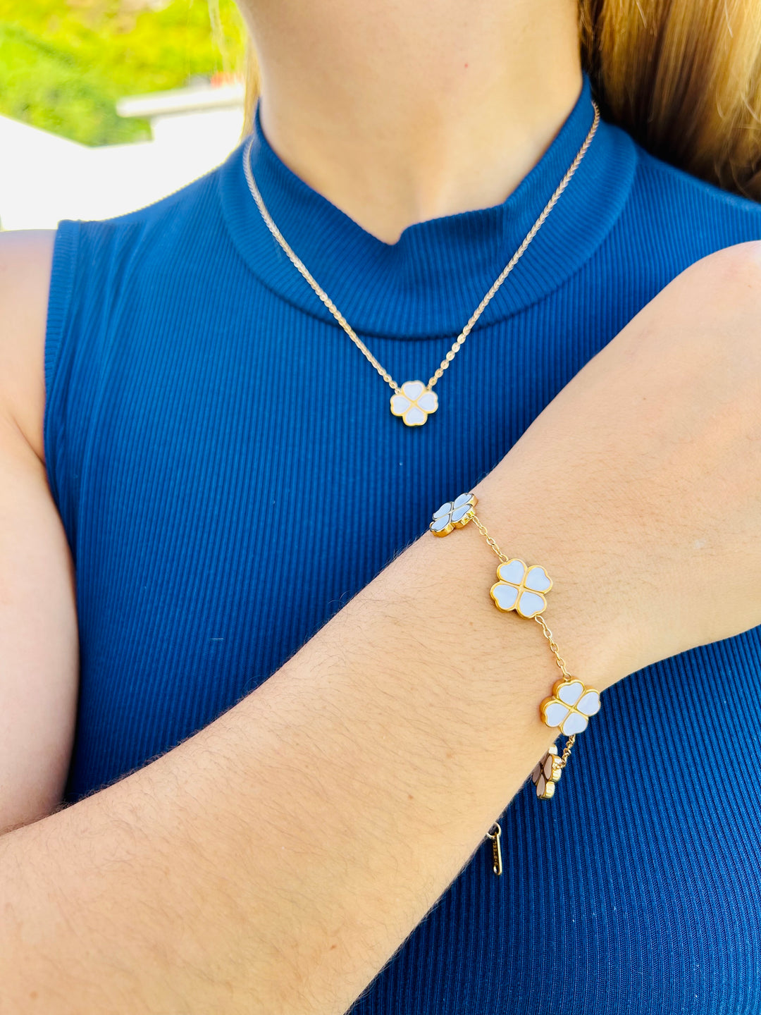 Pulsera de Corazones Blanca