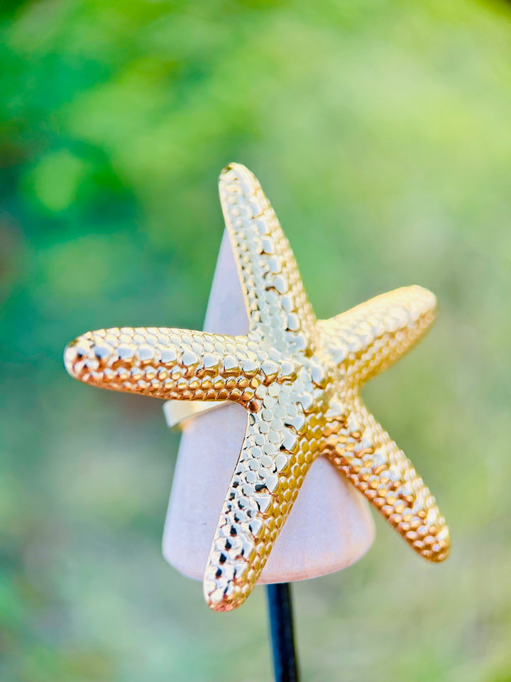 Sortija de Estrella de Mar Oro