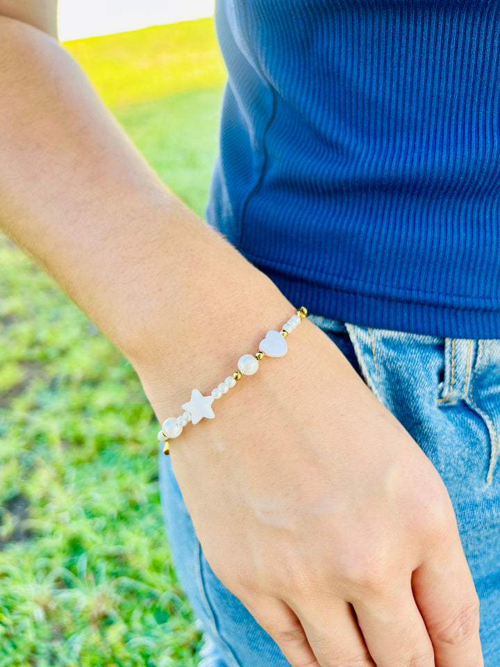Pulsera con perlas
