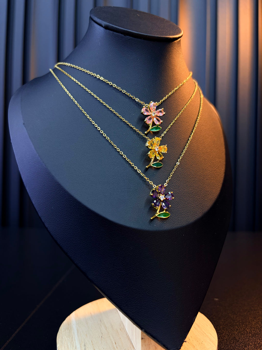 Set de Flor en piedras Rosada