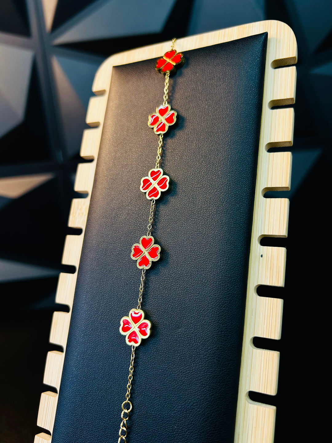 Pulsera de Corazones Roja