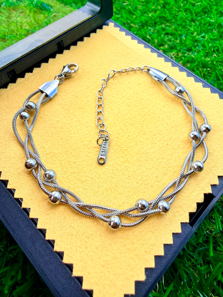 Pulsera de bolitas plata
