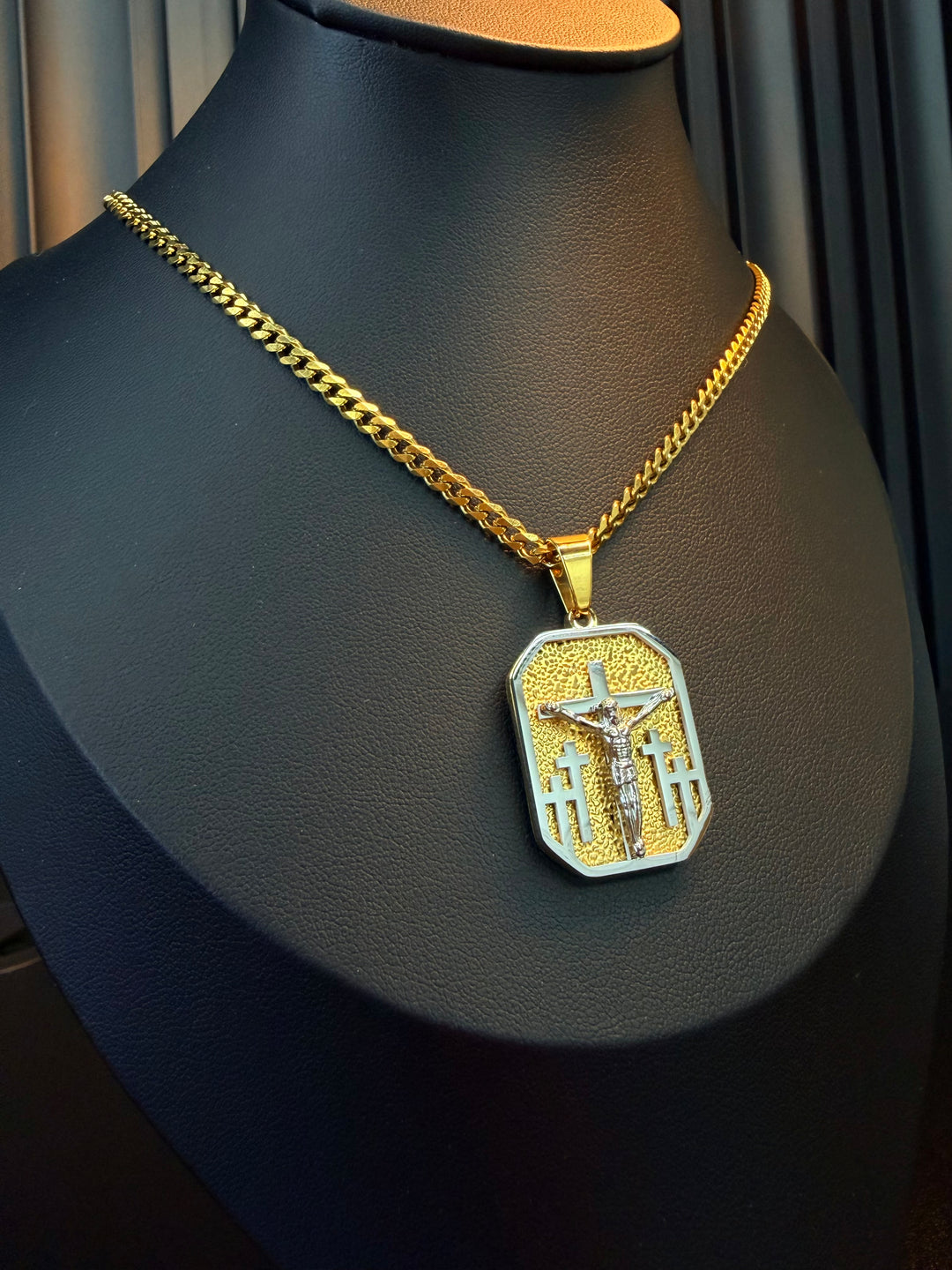 Cadena con Dije Doble Tono