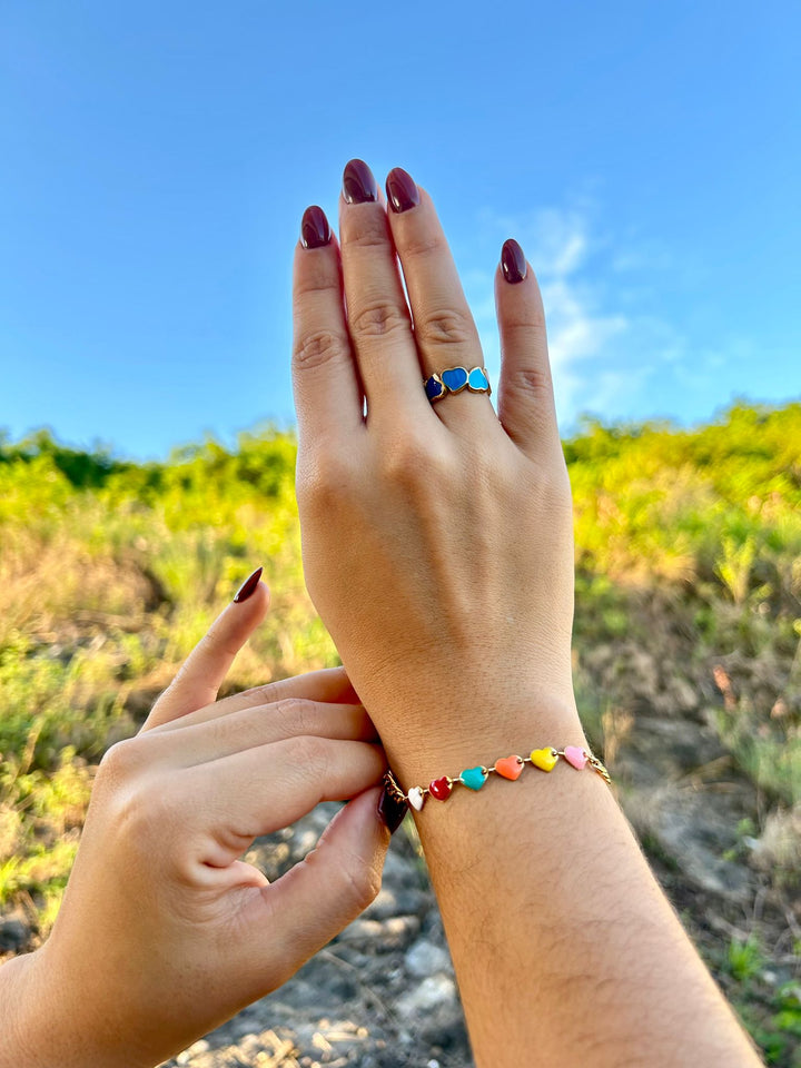 Pulsera/Tobillera de Corazones