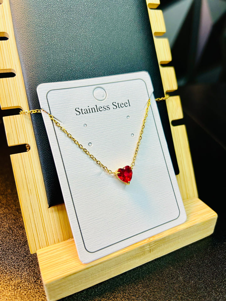 Collar de Corazon Rojo