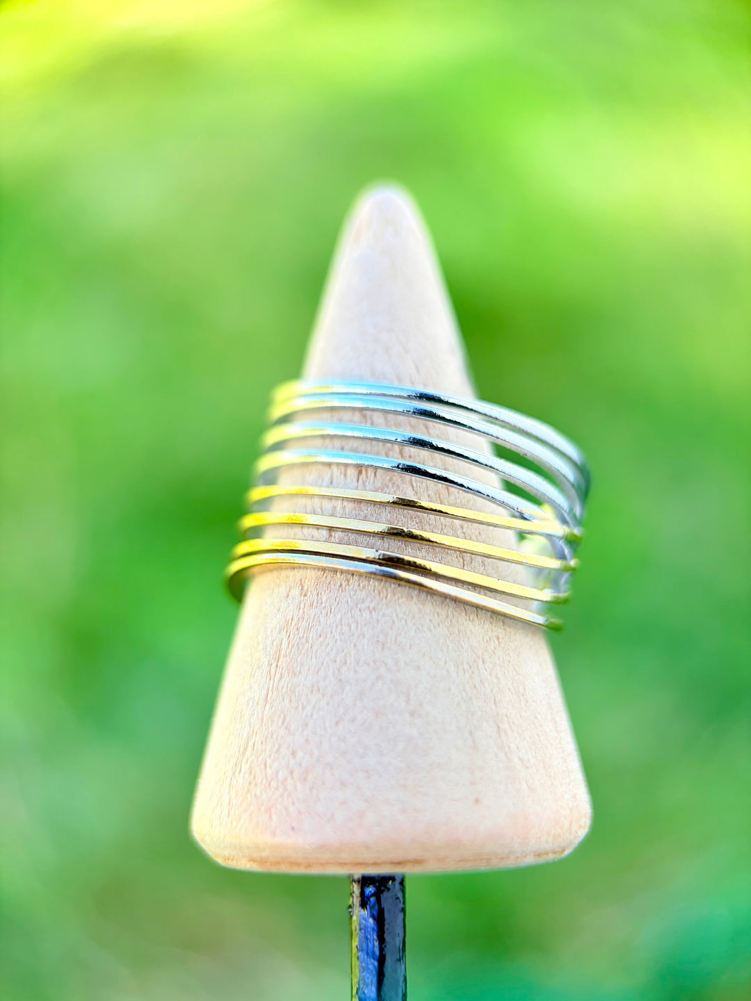 Sortija Ajustable Doble Tono