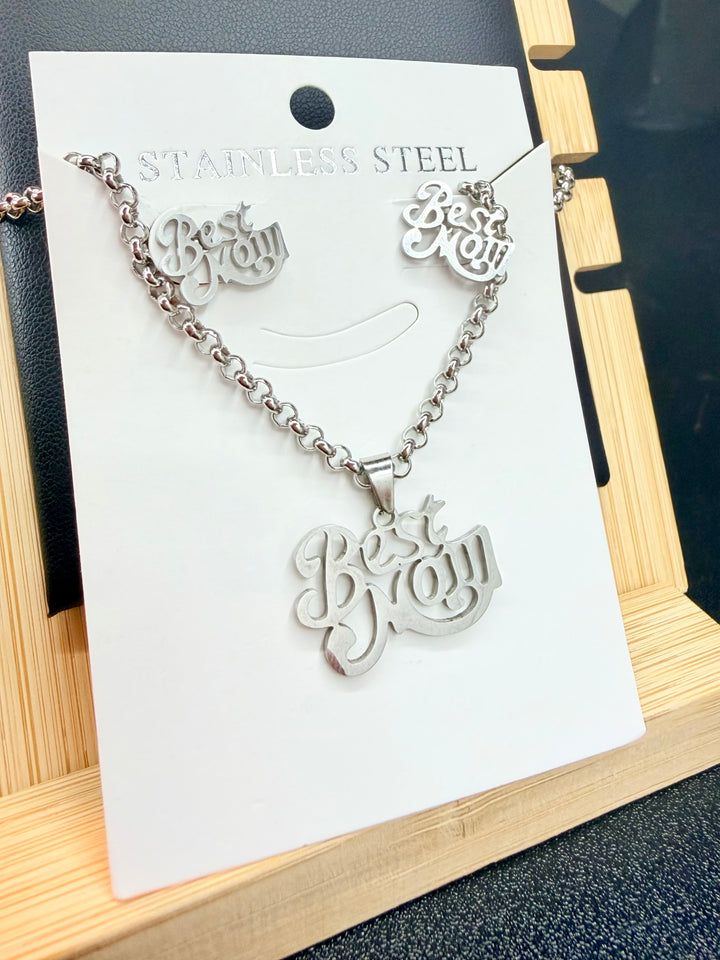 Set "BEST MOM" Plata