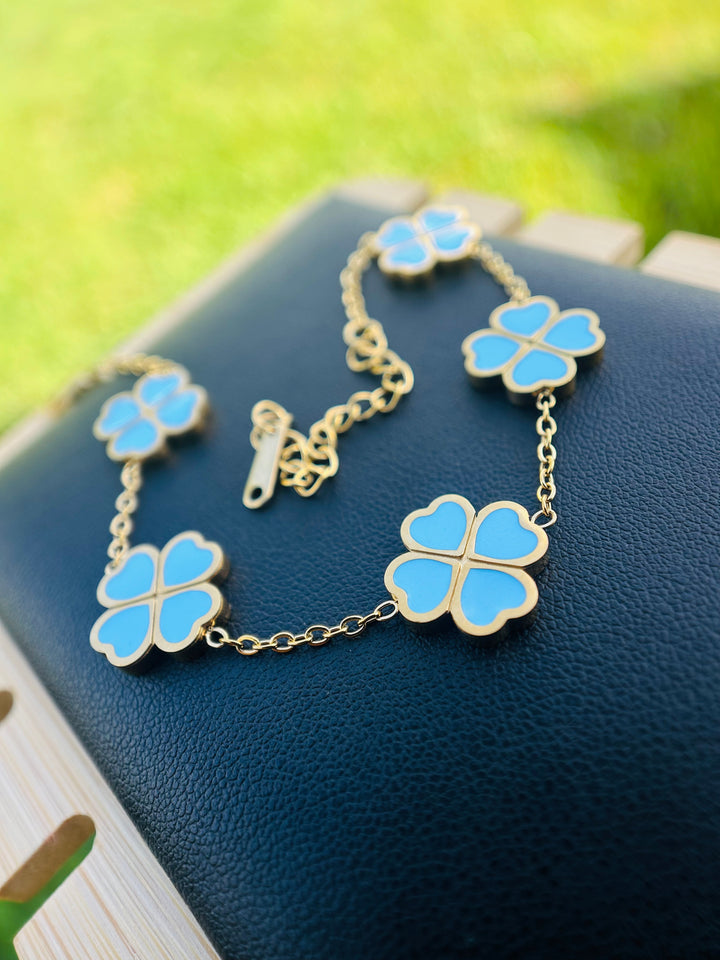 Pulsera de Corazones Azul