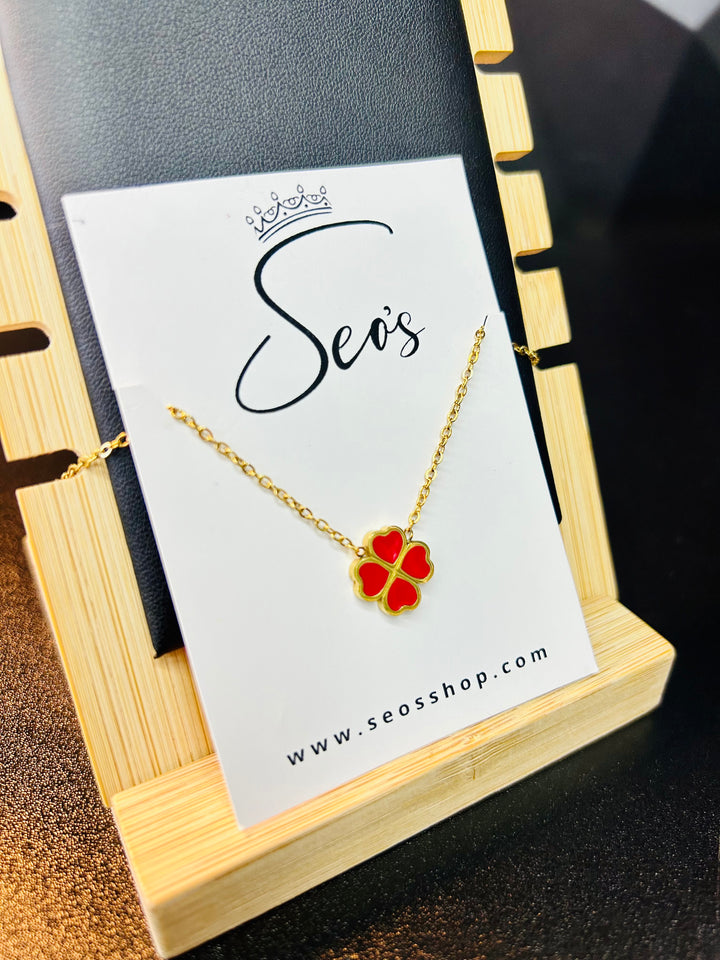 Collar de corazones Rojo