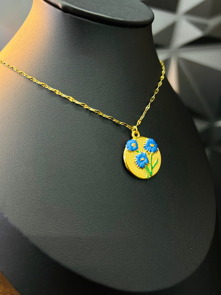 Collar de Flofres Azul
