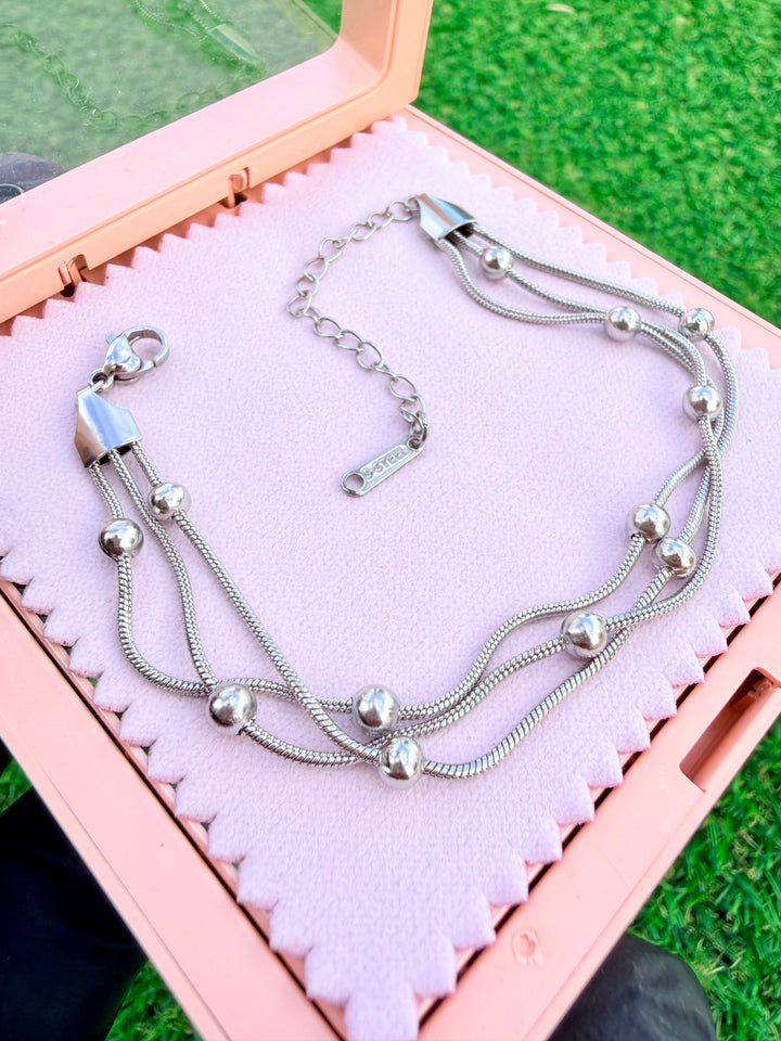 Pulsera Triple Plata