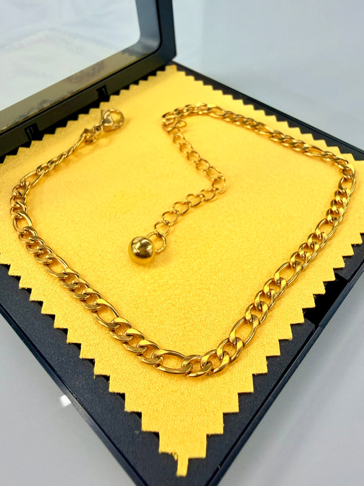 Tobillera eslabon Figaro Oro